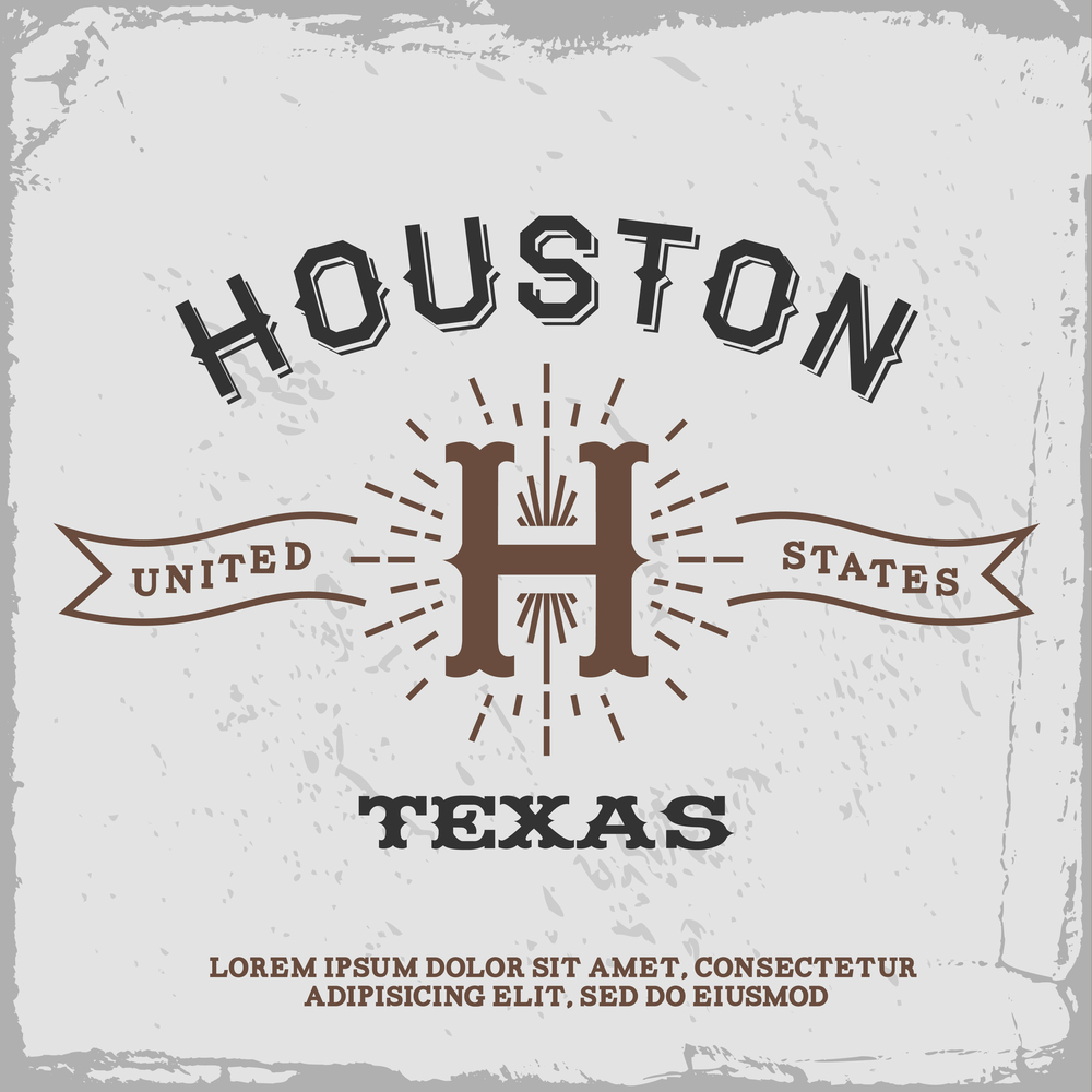 Engraving Houston Texas